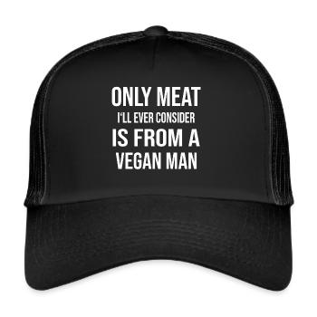 Vegan vegan vegan - Trucker Cap - black/black - Front
