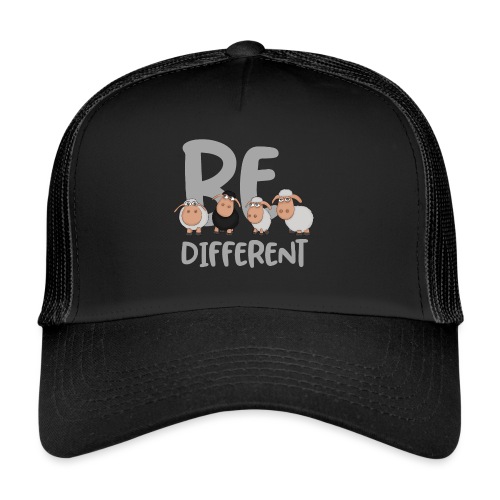 Be different Schafe: Einzigartiges schwarzes Schaf - Trucker Cap