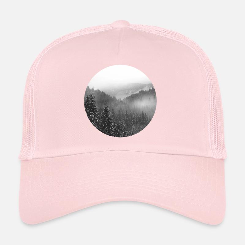 Snowy winter forest Trucker Cap