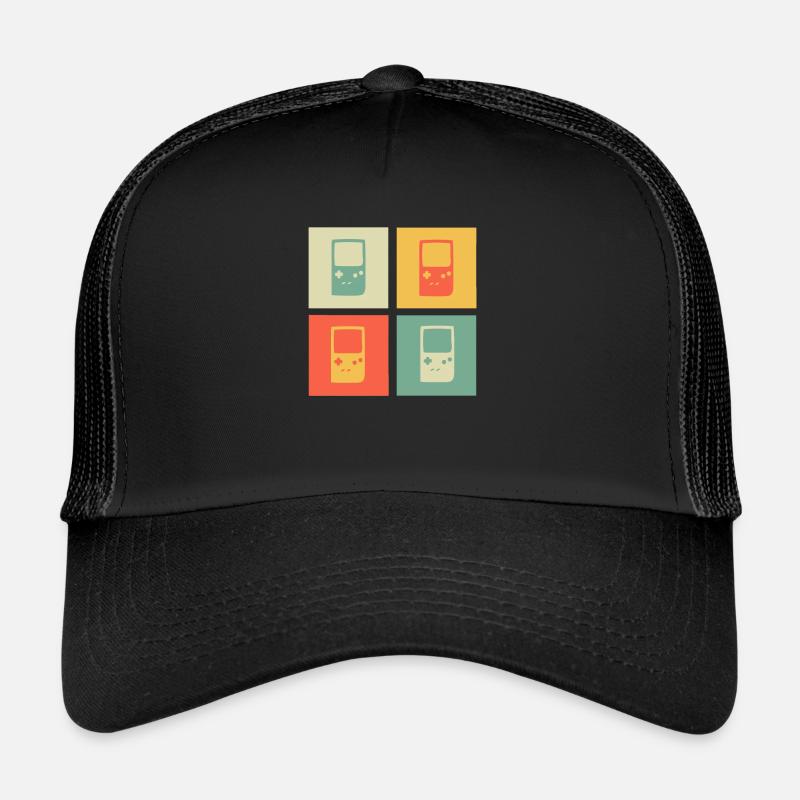 Retrogaming Gaming Ringer Old School Gift 2d Trucker Cap