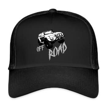 Tout terrain, SUV, Jepp, camion, sport automobile, rallye - Casquette trucker  - noir/noir - Devant