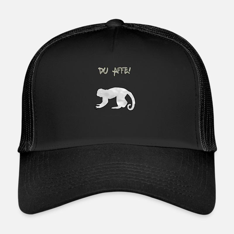 Du Affe - Trucker Cap - Schwarz/Schwarz