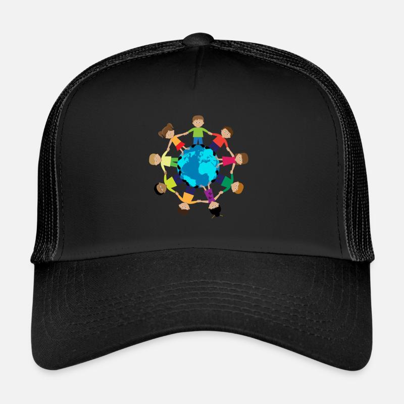 enfants - Casquette trucker - noir/noir