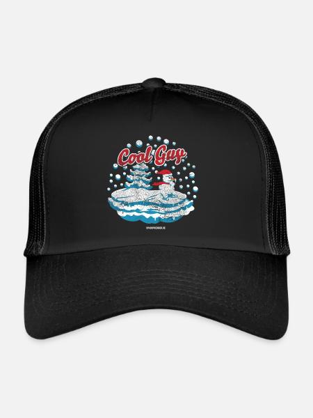 Schneemann Cool Guy - Trucker Cap - Schwarz/Schwarz