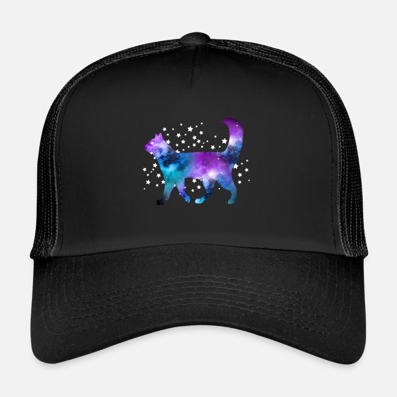 Étoiles spatiales de chat Casquette trucker 