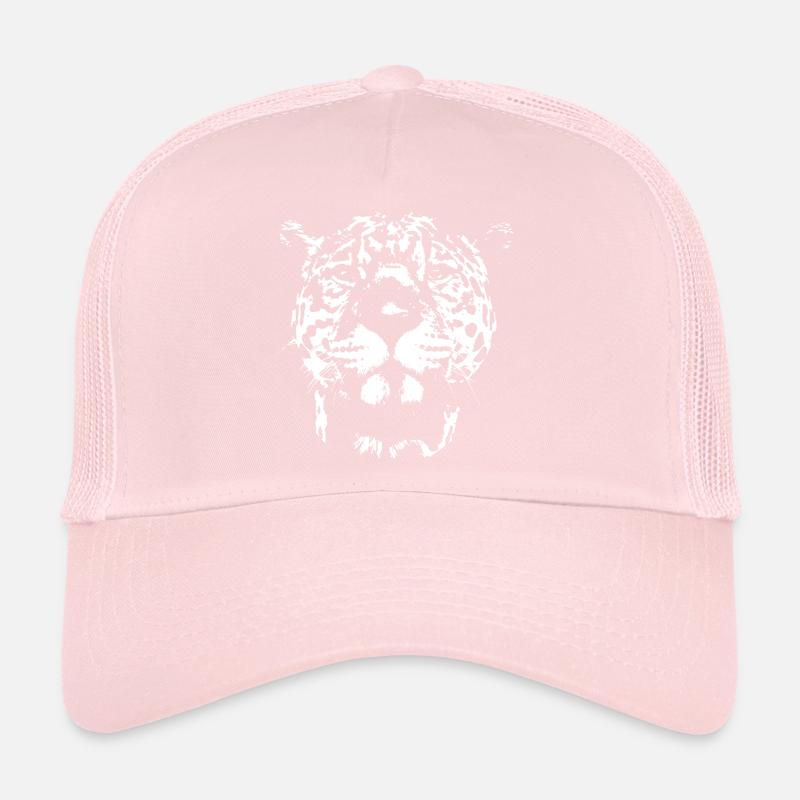 Portrait de jaguar « Le chat de la jungle » en blanc Casquette trucker 