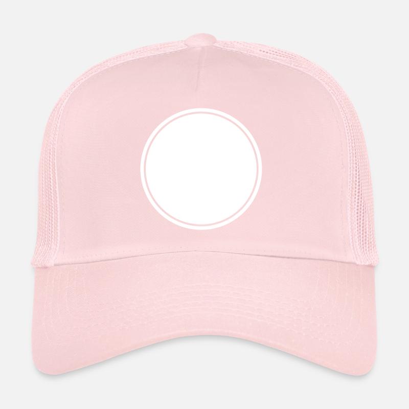 Circle white self-design Trucker Cap