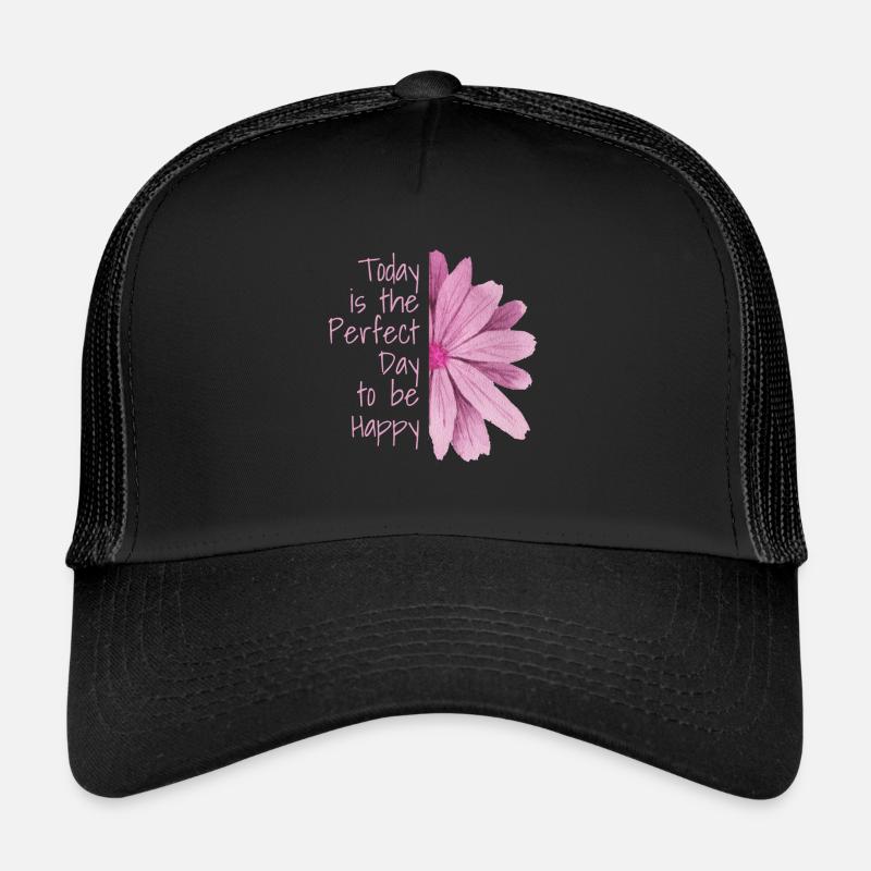 Blume - Trucker Cap - Schwarz/Schwarz