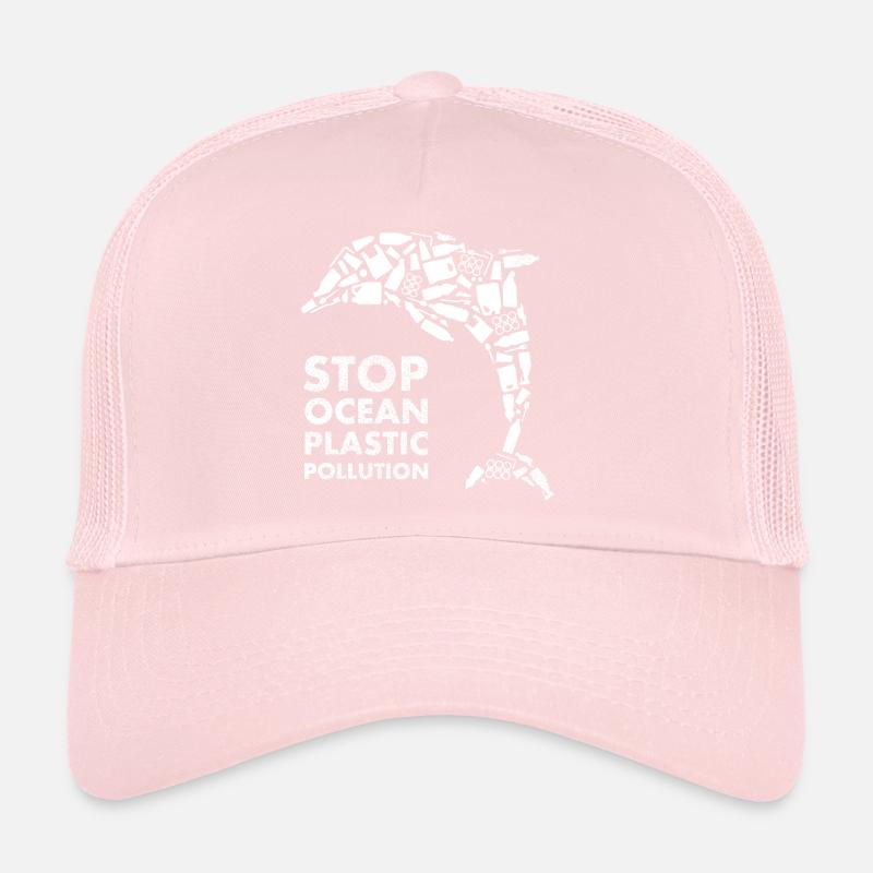 White Dolphin Stop Ocean Plastikverschmutzung Trucker Cap