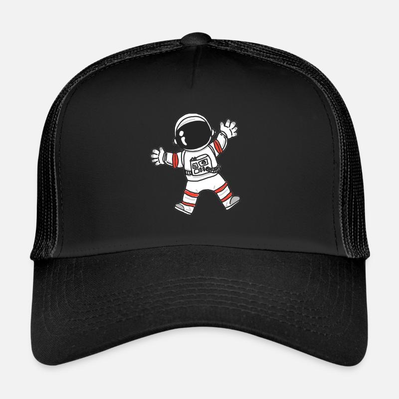 Astronaut - Trucker Cap - Schwarz/Schwarz