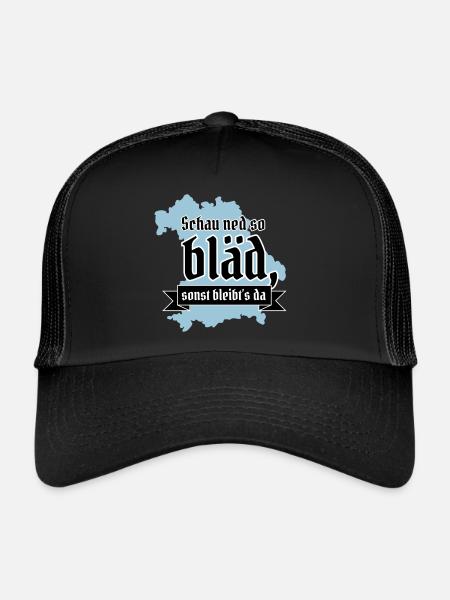 Look ned so stupid otherwise it stays there! Bavarian - Trucker Cap - black/black - Front