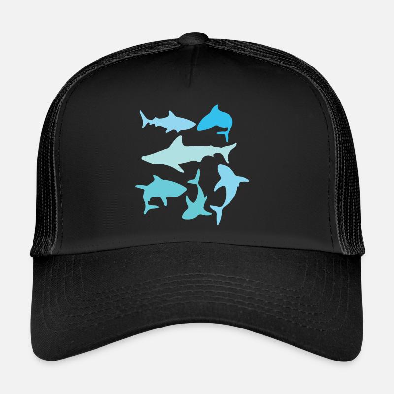 Requins - Casquette trucker  - noir/noir