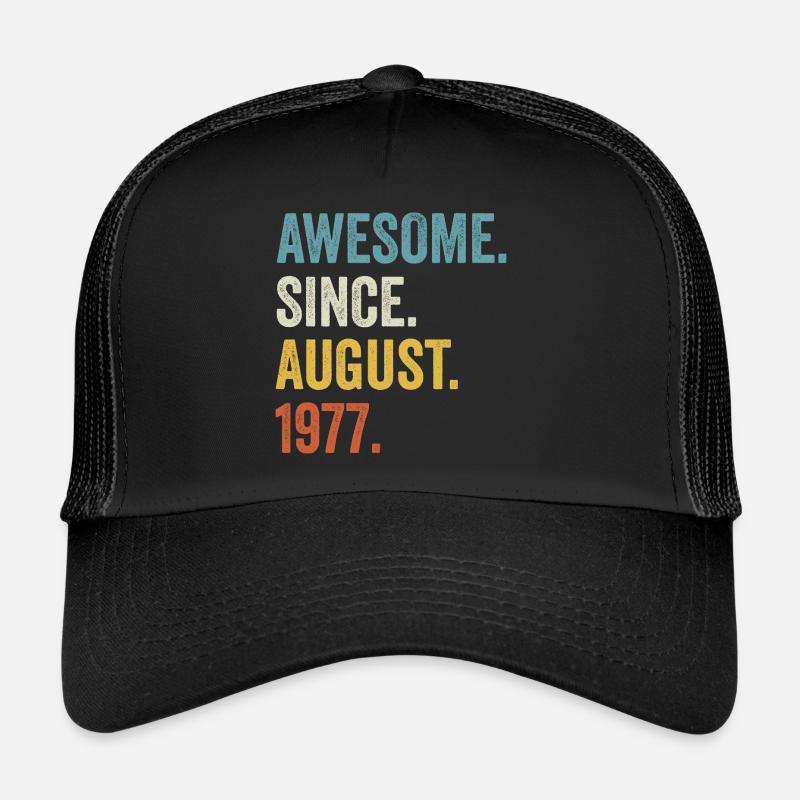 Awesome Since August 1977 45e anniversaire - Casquette trucker  - noir/noir