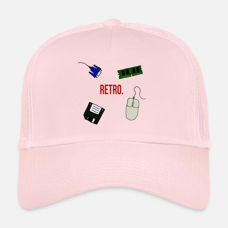 Retro Computer Schriftzug Statement Geschenk 90er Trucker Cap