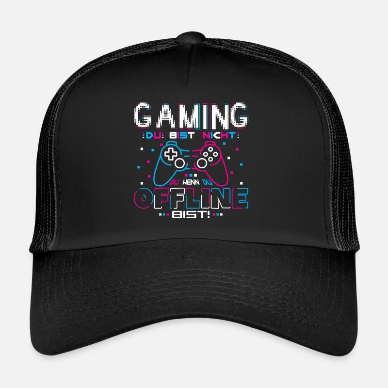 Gaming Du bist nicht Du Offline - Trucker Cap - Schwarz/Schwarz