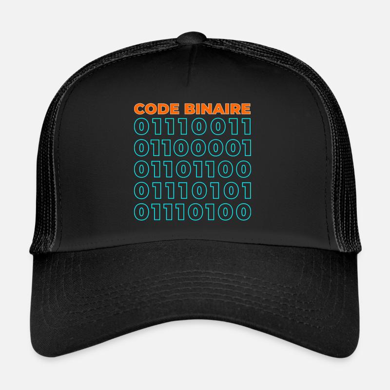 Code binaire Casquette trucker 