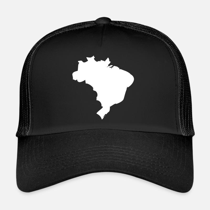 Drapeau de la carte du Brésil Casquette trucker 