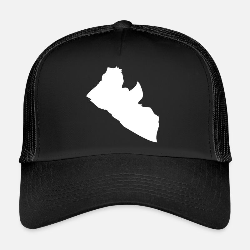 Liberia map flag Trucker Cap