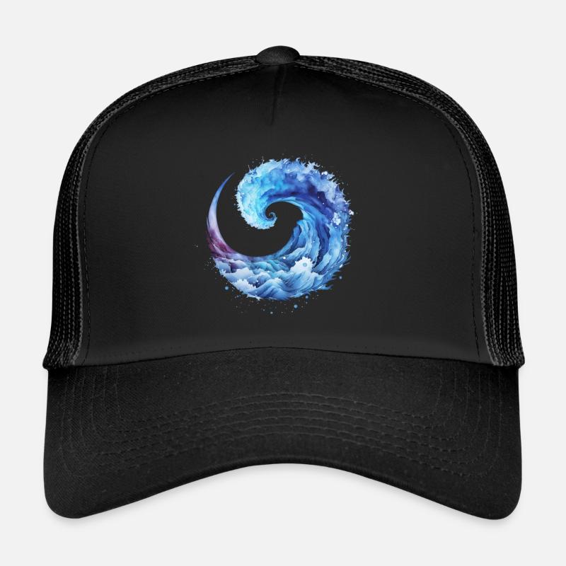Vague bleue, eau, surf, mer, été, vagues Casquette trucker 