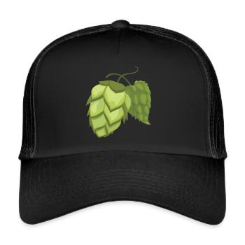 Hopfen - Hopfendolde - Trucker Cap - Schwarz/Schwarz - Vorne