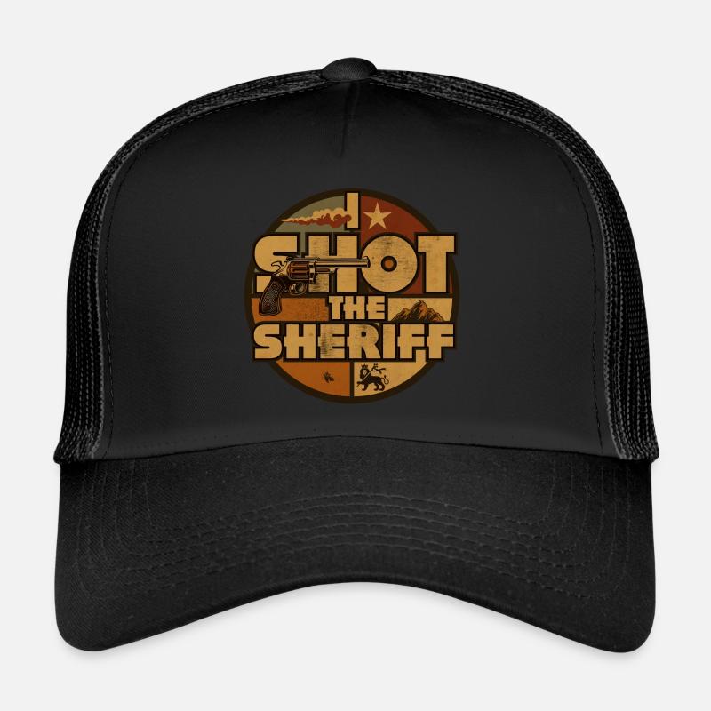 Rebell Rastafari - Trucker Cap - Schwarz/Schwarz