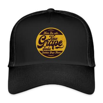 Grape Flavor Soda - Trucker Cap - black/black - Front