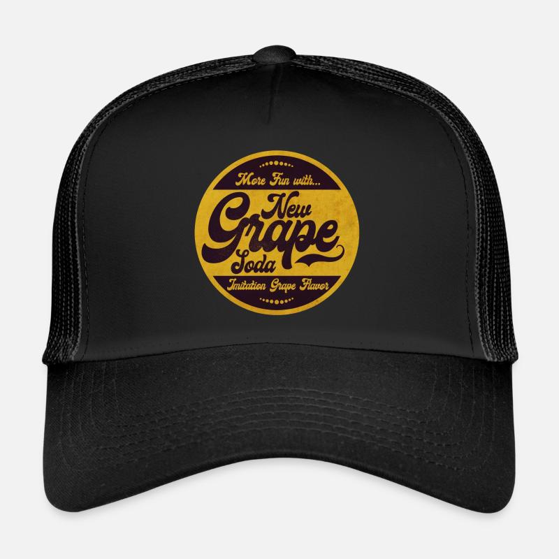 Soda mit Traubengeschmack - Trucker Cap - Schwarz/Schwarz