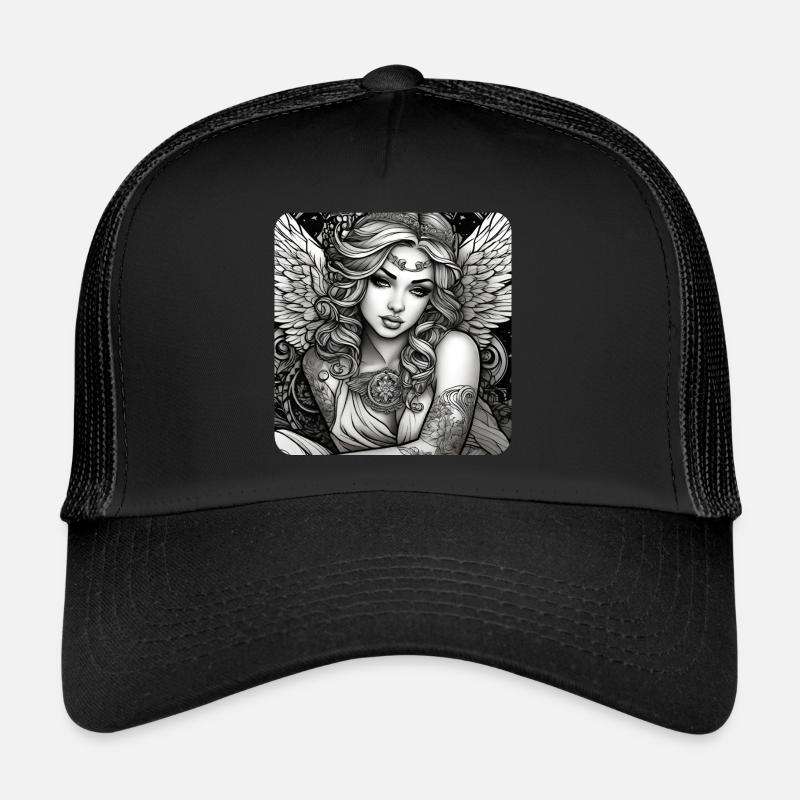Cute angel with tattoos Trucker Cap