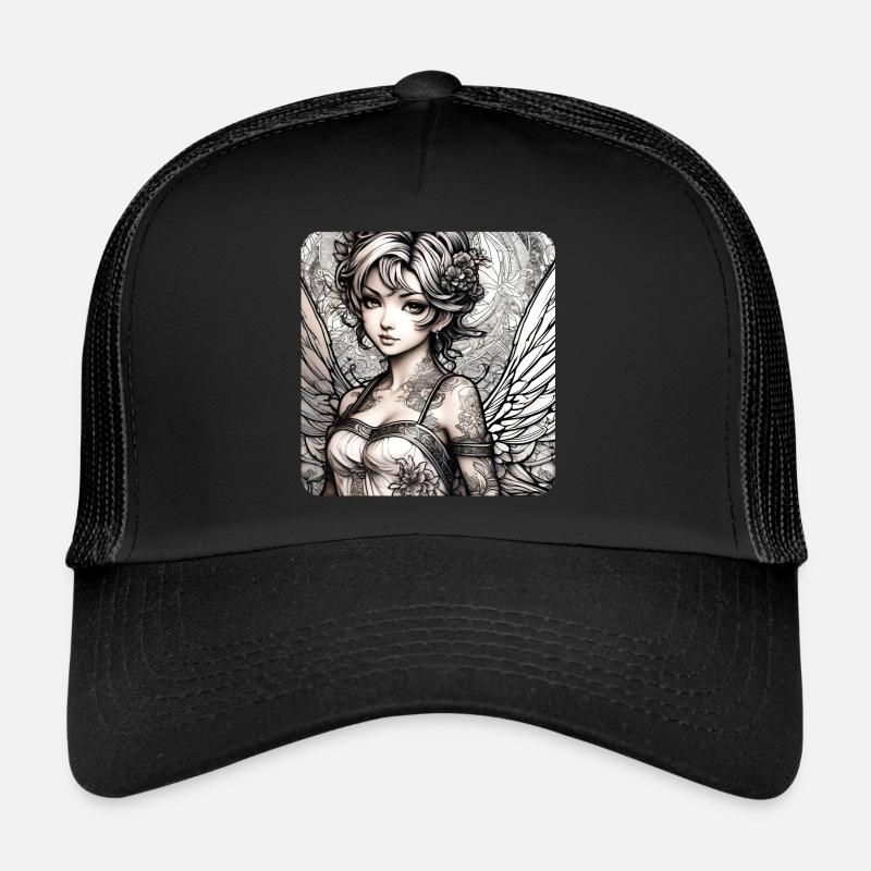 Ange mignon avec des tatouages Casquette trucker 