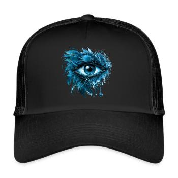 Œil de protection bleu Nazar Horus Amulette Mauvais œil - Casquette trucker  - noir/noir - Devant