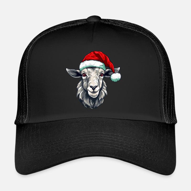 Tête d’animal de Noël de Noël de chèvre Casquette trucker 