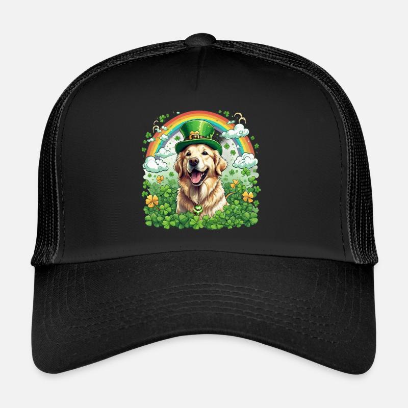 Chapeau vert et trèfle I Or de la Saint-Patrick Casquette trucker 