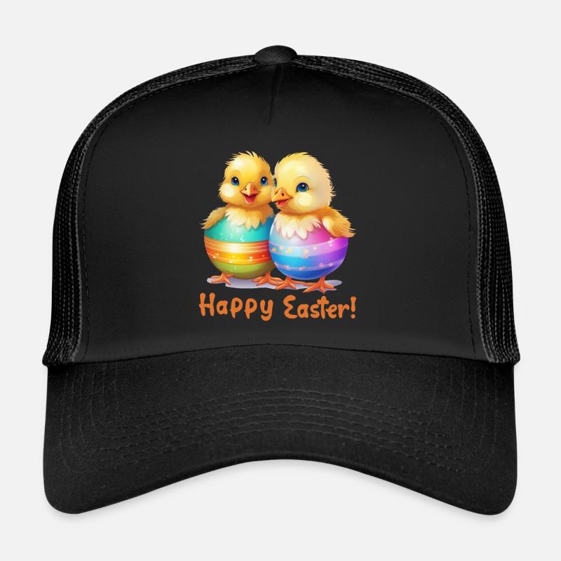 Joyeuses Pâques, Oeuf De Pâques, Poussin, Pâques, Drôle, Mignon Casquette trucker 