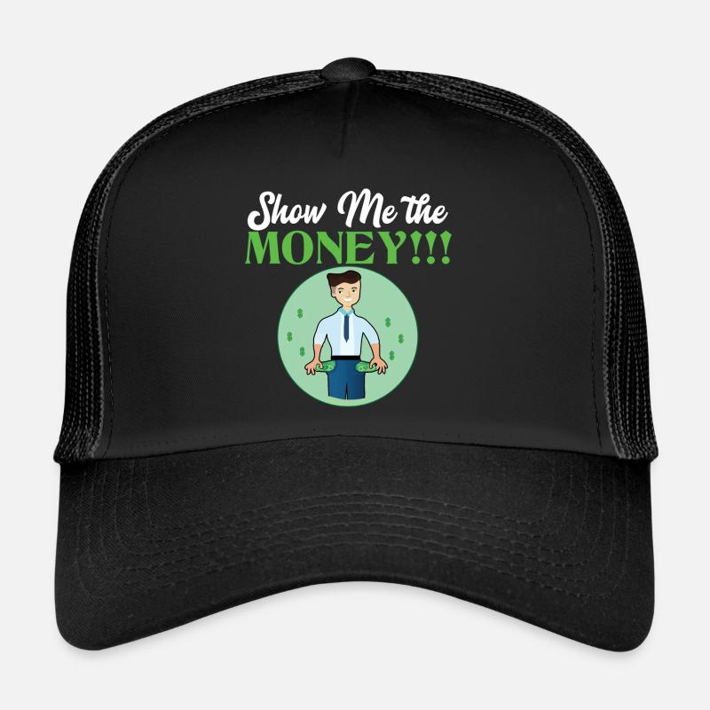 Conception d’argent d’exposition pour les professionnels à revenu élevé Casquette trucker 