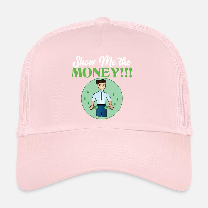 Conception d’argent d’exposition pour les professionnels à revenu élevé Casquette trucker 