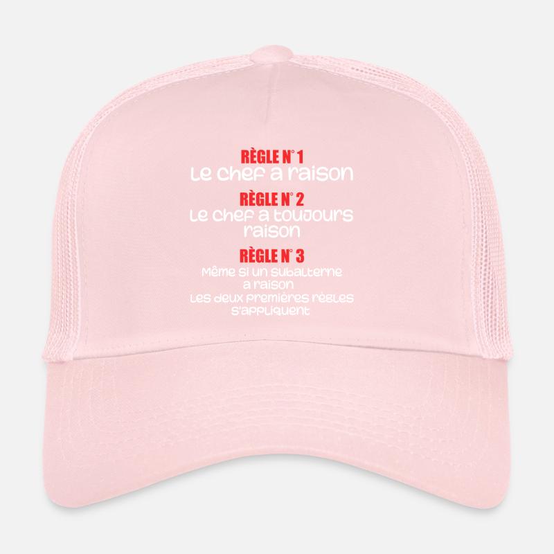 Les regles du chef Casquette trucker 