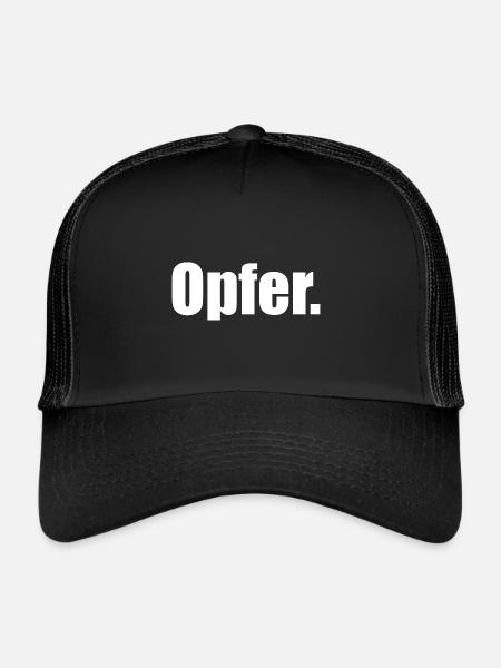 Opfer. - Trucker Cap - Schwarz/Schwarz