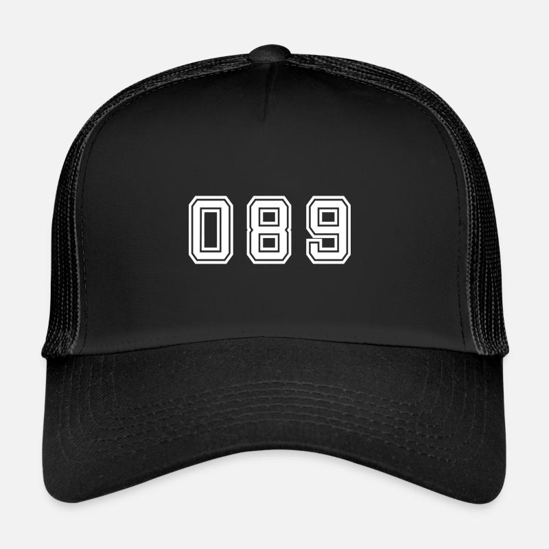 089 München - Trucker Cap - Schwarz/Schwarz
