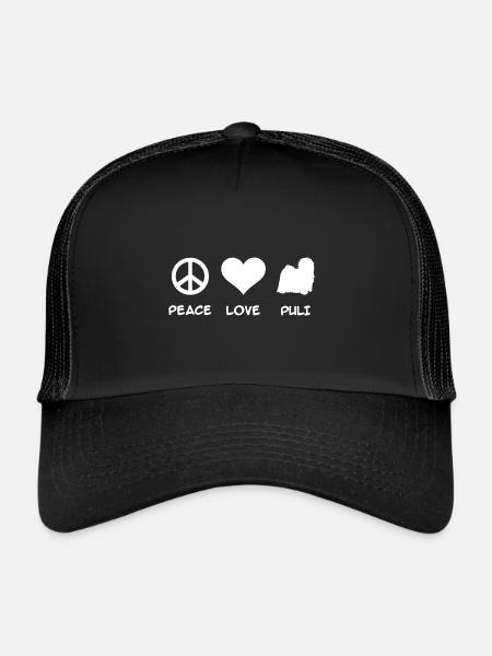 Puli - Casquette trucker  - noir/noir - Devant