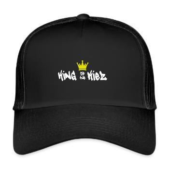 König vom Kiez - Krone Hamburg Berlin Hansestadt - Trucker Cap - Schwarz/Schwarz - Vorne