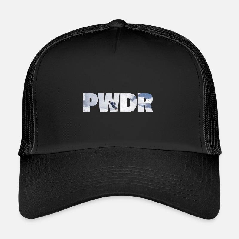 PWDR snowboard powder snowboarding - Trucker Cap - black/black