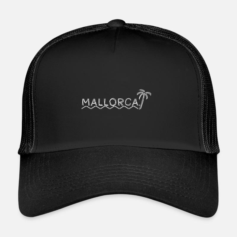 Mallorca - Trucker Cap - Schwarz/Schwarz