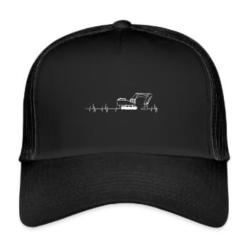 Fan Artikel für alle Baggerfahrer - Trucker Cap - Schwarz/Schwarz - Vorne