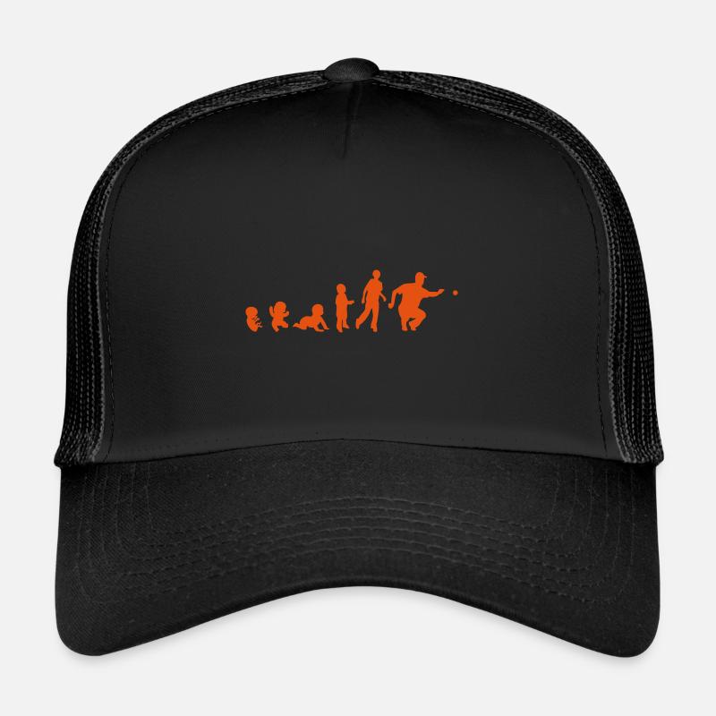 Evolution Sport Mann Petanque Boule - Trucker Cap - Schwarz/Schwarz