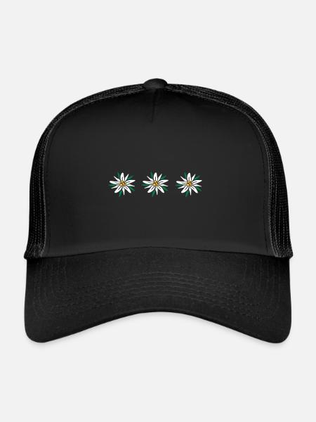 Edelweiss - Casquette trucker  - noir/noir - Devant