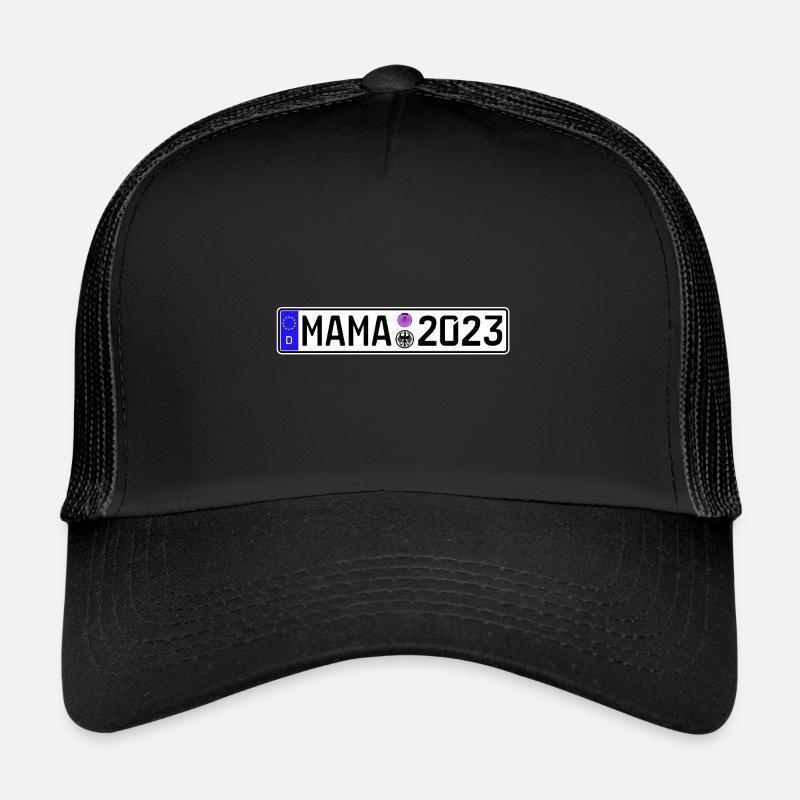 Mama 2023 Mutter werden Nummernschild Trucker Cap