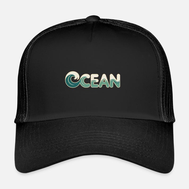 Océan - Logo de surfeur cool Casquette trucker 