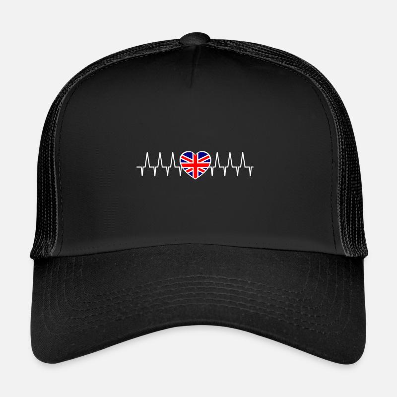 Die britische Herzlinie - Trucker Cap - Schwarz/Schwarz