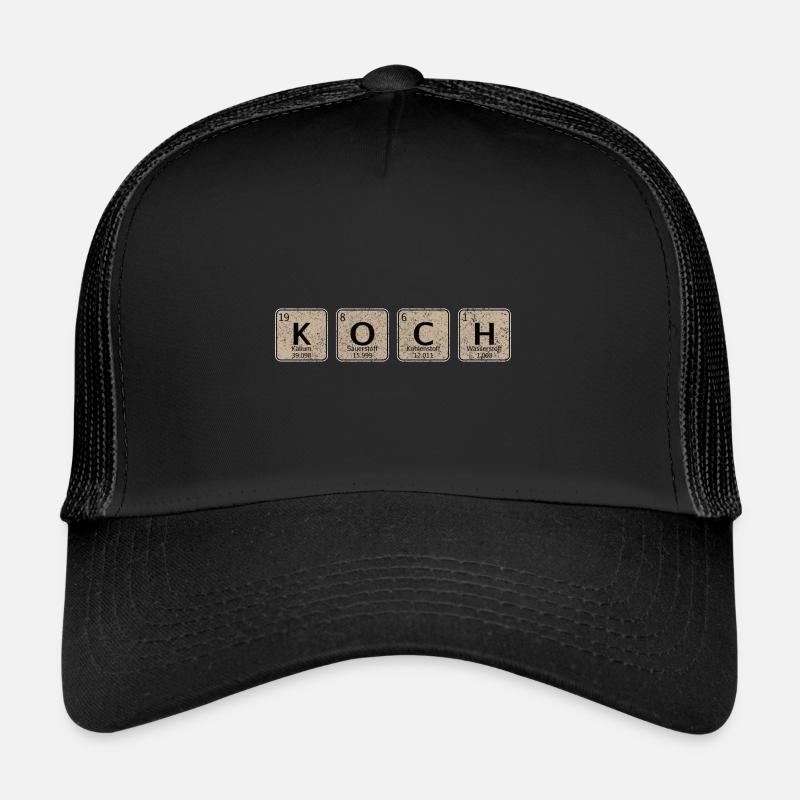 Chef chemistry elements cooking kitchen barbecue gift Trucker Cap