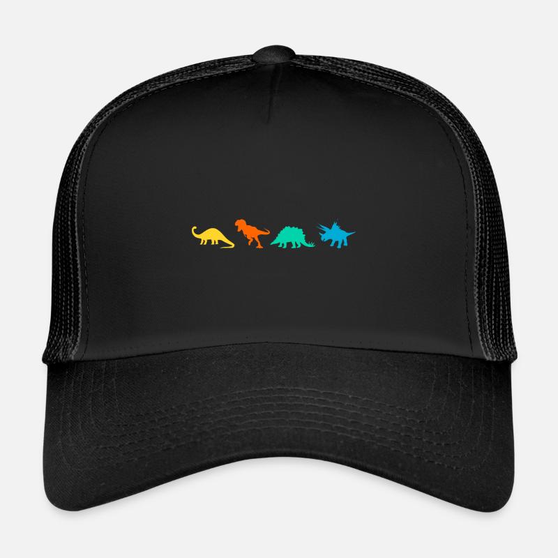 Dinosaurier - Trucker Cap - Schwarz/Schwarz